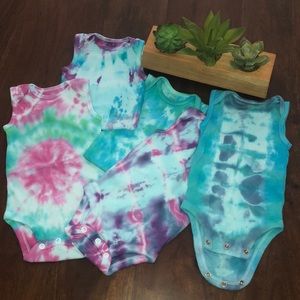 Tie dye onzie bundle - size 3m